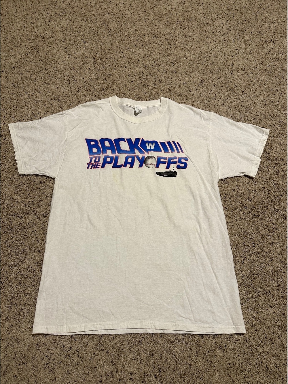 Vintage White 'Back to the Playoffs' Graphic T-Shirt